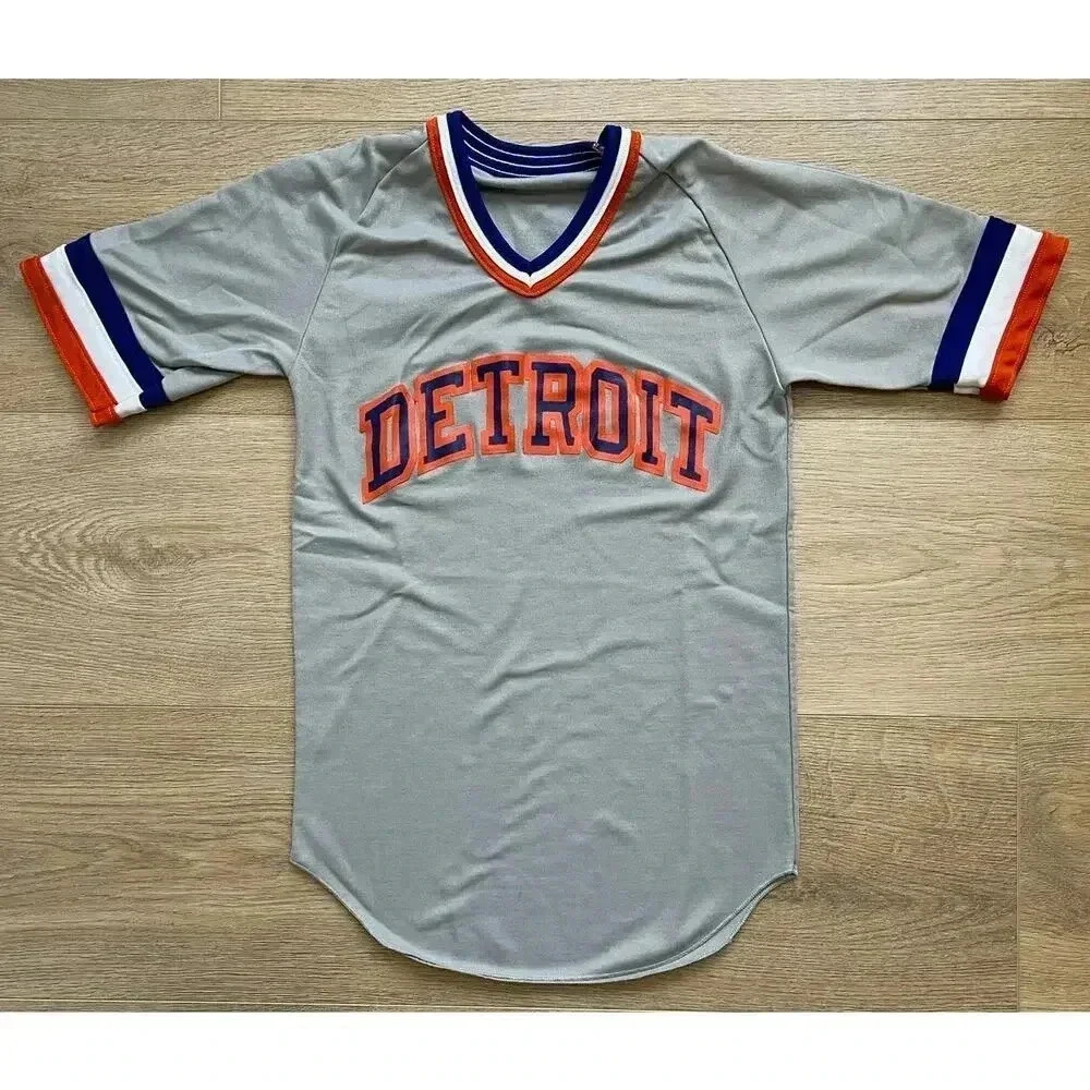 Vintage 80s Detroit Tigers Baseball Jersey Short Sleeve T-Shirt Size XS/S No tag